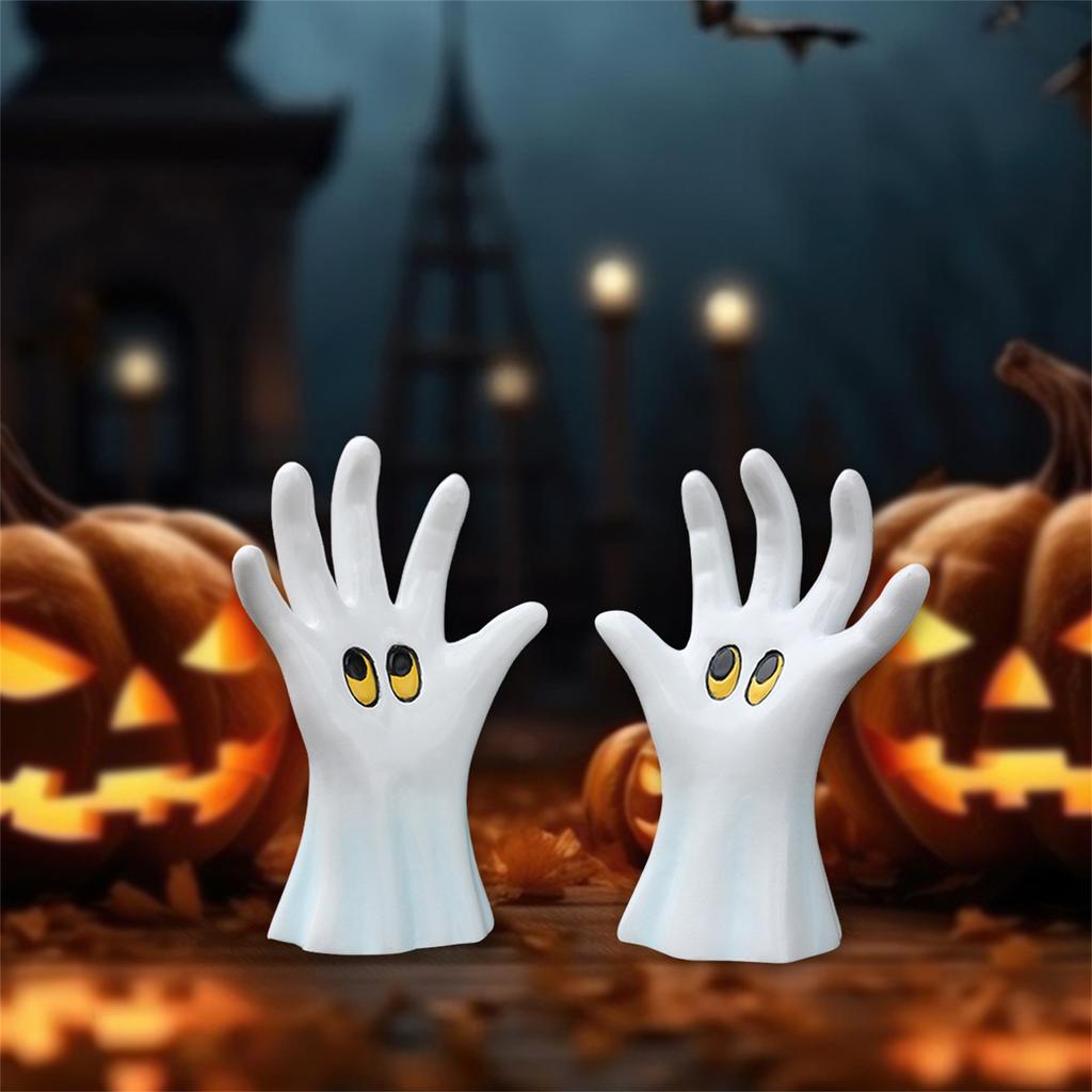 Resin Creative Ghost Hand Glove Flower Pot Halloween Decoration for Spooky Garden Indoor Outdoor Party Decor