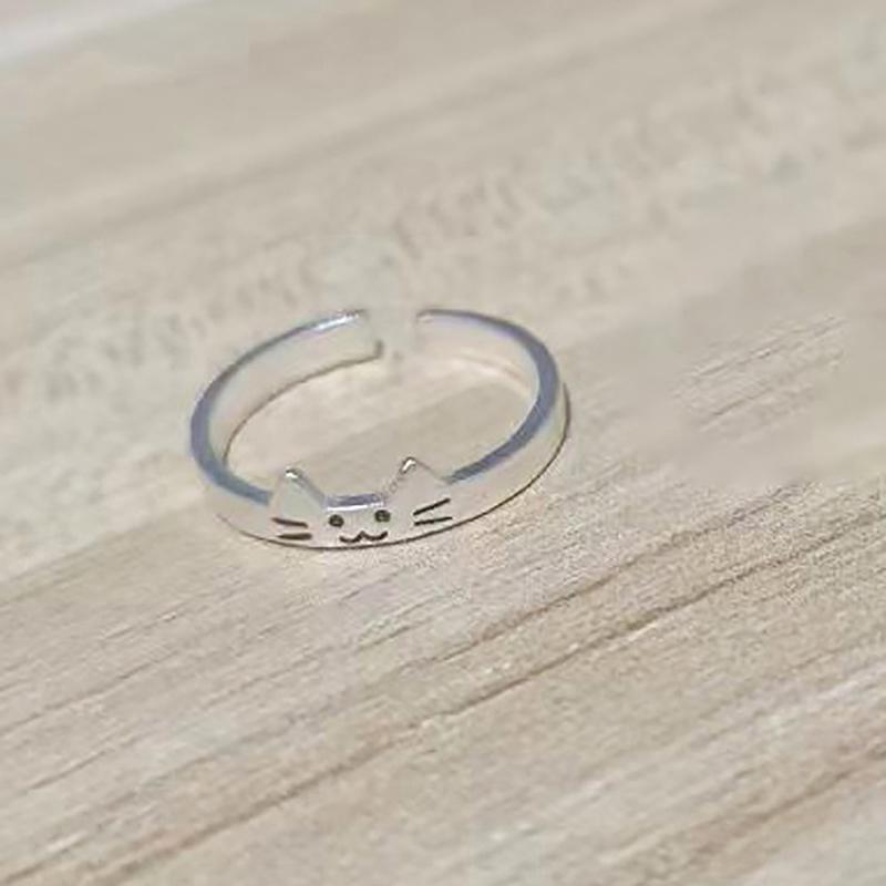 

Регулируемое отверстие для кошек, собак, парные кольца для женщин, мужчин, универсальные милые перекрывающиеся кольца, ювелирные аксессуары, подарки