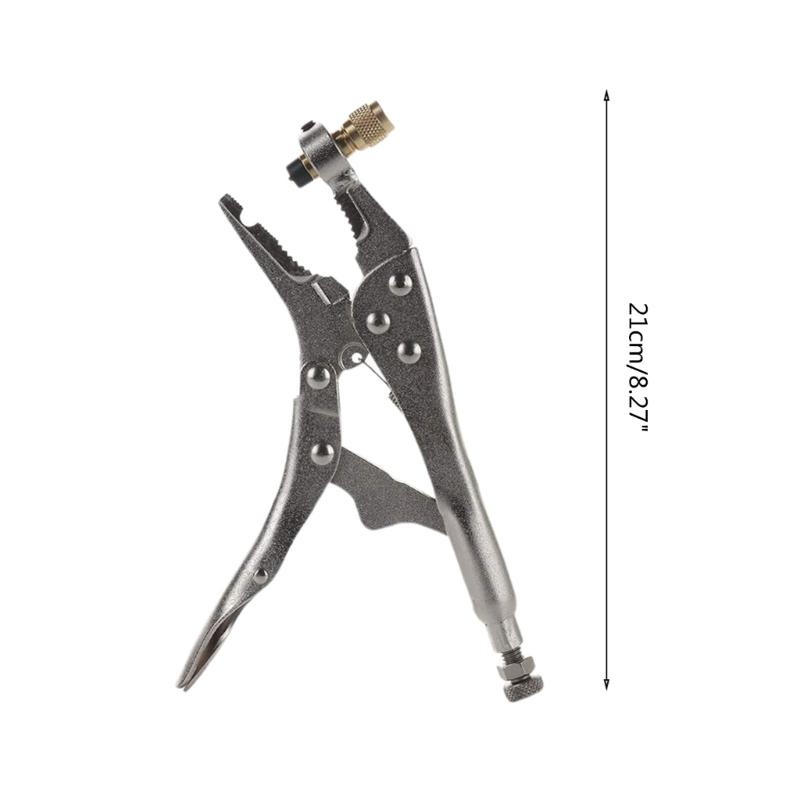 Anti-Rust Refrigerant Recovery Tube Locking Plier Gift for DIY Work Friends and Family Apply To Home Appliance Repairmen