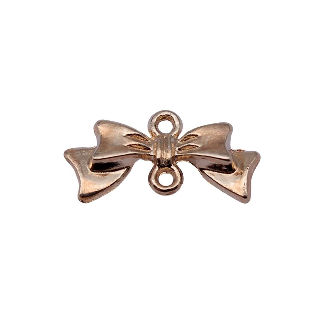 Double Hole Bow Connectors Cute Ribbon Charms For Earring And Bracelet Making