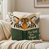 Go Get Em Tiger Cushion Cover Breathable Organic Short Plush Cushion Covers Machine Washable Wrinkle-Resistant Soft Durable