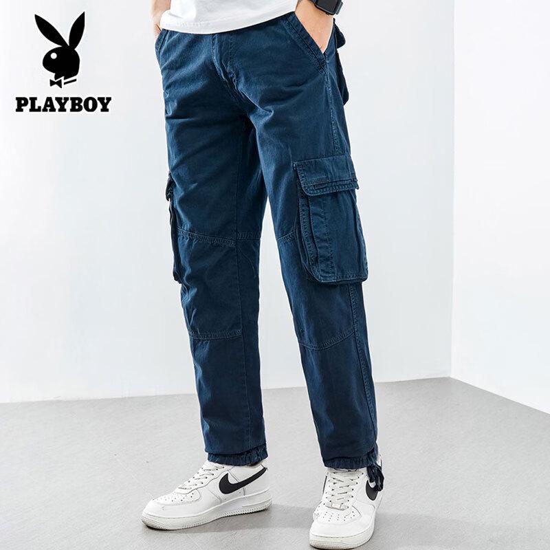 Playboy Men s Loose Fit Straight Leg Cargo Pants 30