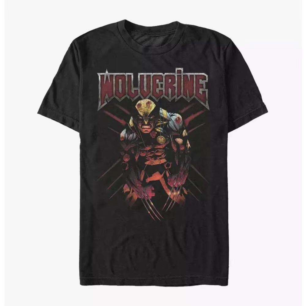 Marvel 2026 New Time Marvel XMen Wolverine Comic Print Fashion High Quality Unisex Short Sleeve Casual Plus Size TShirt L