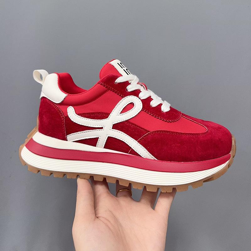 Inner heightening platform retro dad shoes women's 2025 autumn new sports shoes casual shoes German training shoes Forrest Gump shoes women