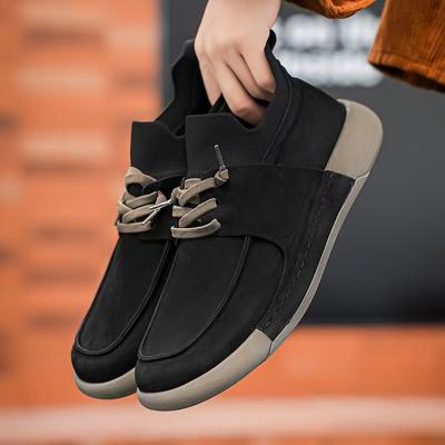 Fashion Thick Soled Men's Shoes 2025 Spring and Summer New Sports Lightweight Casual Shoes Men's Breathable Soft Leather Surface