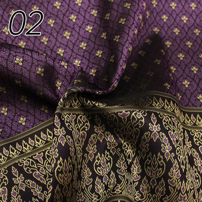 

50X100См Ткань для традиционного этнического костюма Дай Таиланд Юго-Восточная Азия Парча Тканая Прямая Юбка Шитье Сделай сам Ткань Юбка Платье-труба 50X100cm