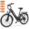 Bicicleta Elétrica Eskute C202 Pneu 26" Motor 250W Bicicleta Elétrica Urbana Para Adulto 48V 17,5Ah Freios a Disco Duplo 7 Velocidades Carga Máxima 150Kg