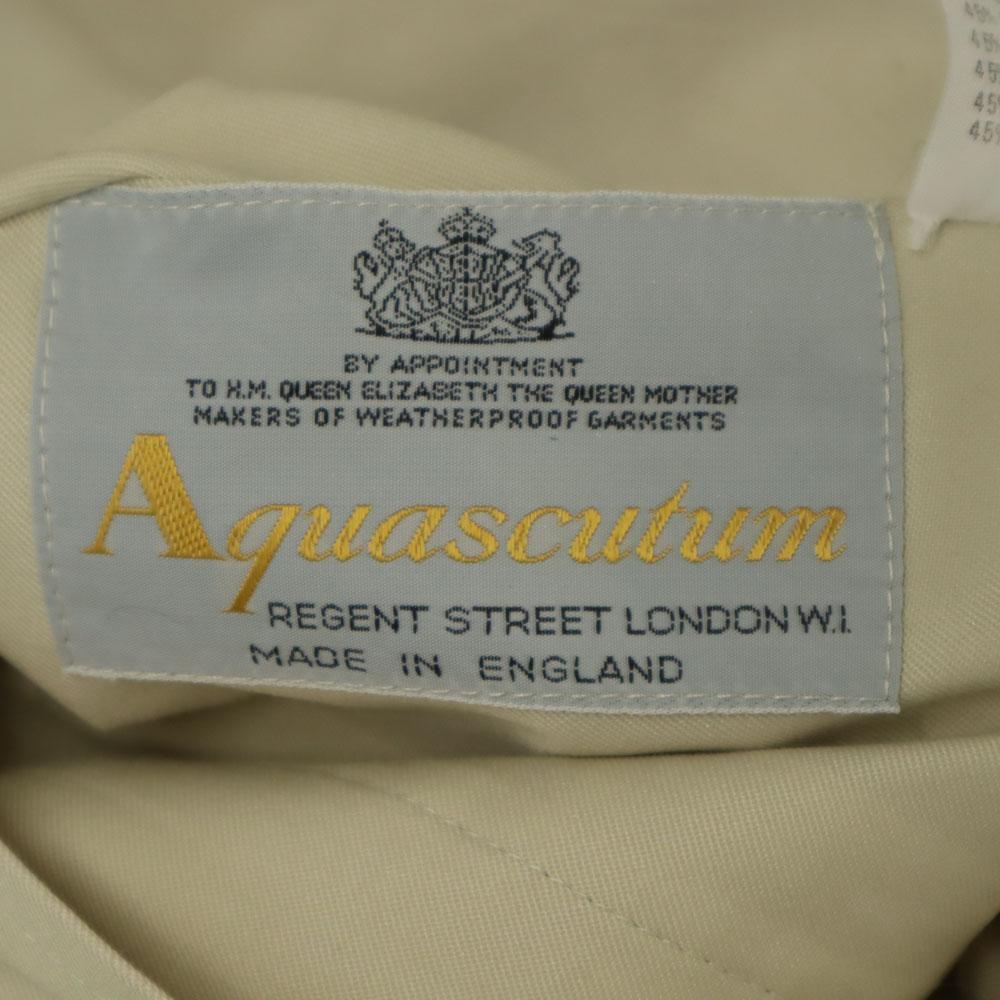 Aquascutum 70s Vintage made in England Check Pattern reversible Stainless collar coat Women Used