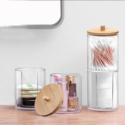 Acrylic Candy Jewelry Storage for Bathroom Accessories Bathroom Jars Qtips Holder Cotton Swab Holder Cotton Ball Dispenser