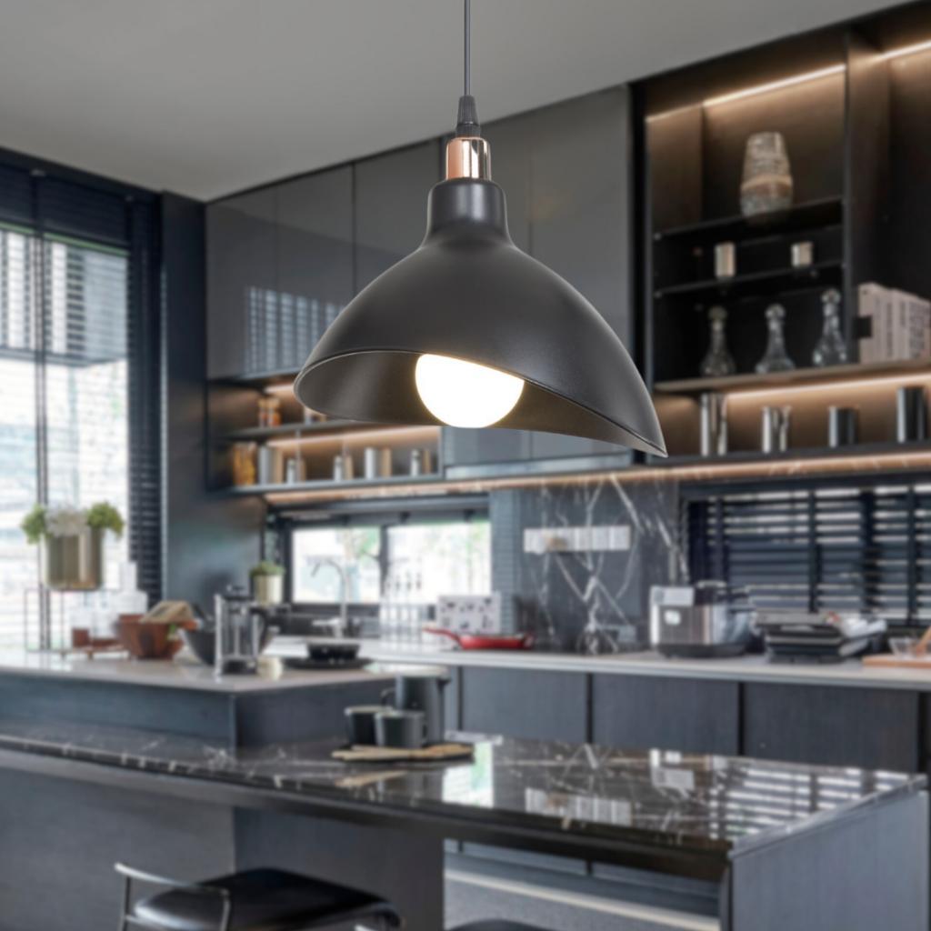 

Handel Mika Одиночный потолочный подвесной светильник Люстра черного цвета Кухня Холл Кафе Бизнес Люстра