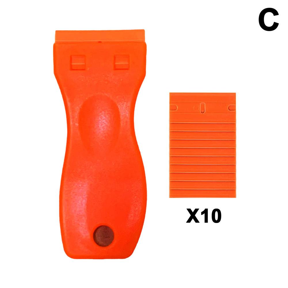 Double Edge Plastic Razor Glass Cleaning Scraper Label Quick Cleaning Razor Glue Remover Window Car Film Sticker Scraper