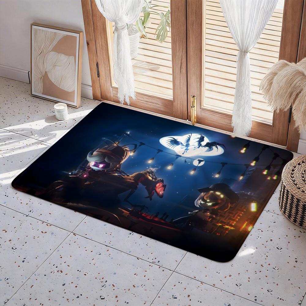 M Murder Drones Floor Mat Eco Flannel Doormat Non Slip Odorless Indoor Floor Rug Soft Short Plush Home Mat