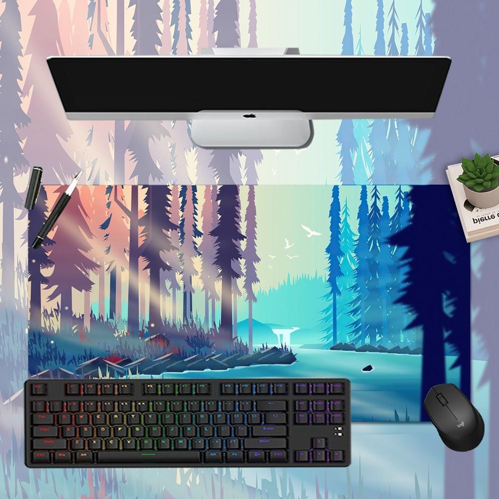 Deep Forest Firewatch Mousepad Boy Pad Natural Rubber Gaming Mousepad Desk Mat Size For Gameing World Of Tanks CS GO Zelda