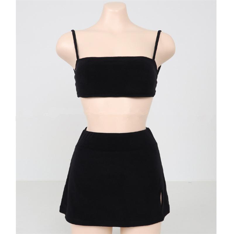 Source Split Swimsuit Women's 1011 New High-waisted Skirt Conservative Hot Spring Vacation Bikini Swimwear