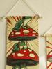 1pc Boho Mushroom and Frog Tapestry Wall Hanging, Retro Jungle Art Decorative Tapestry Banner,Wall Decor for Living Room Bedroom