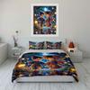 "Japanese Kimono Art Prints Set" Soft Skin-Friendly Bedding Set Includes 1 Duvet Cover And 2 Pillowcase Gift
