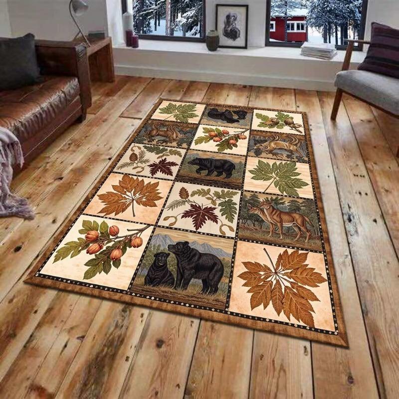 American Countryside Pastoral Print Floor Mat Living Room Bedroom Home Mat Home Decoration Easy To Clean So Beautiful Fashion