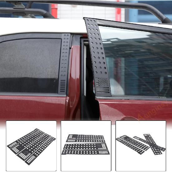 Car Door Window Centerpillar Honeycomb Trim Cover Fit Toyot@a FJ Cruiser 2007-2024 Exterior Side Door Window Center Pillar Post Molding Decorative