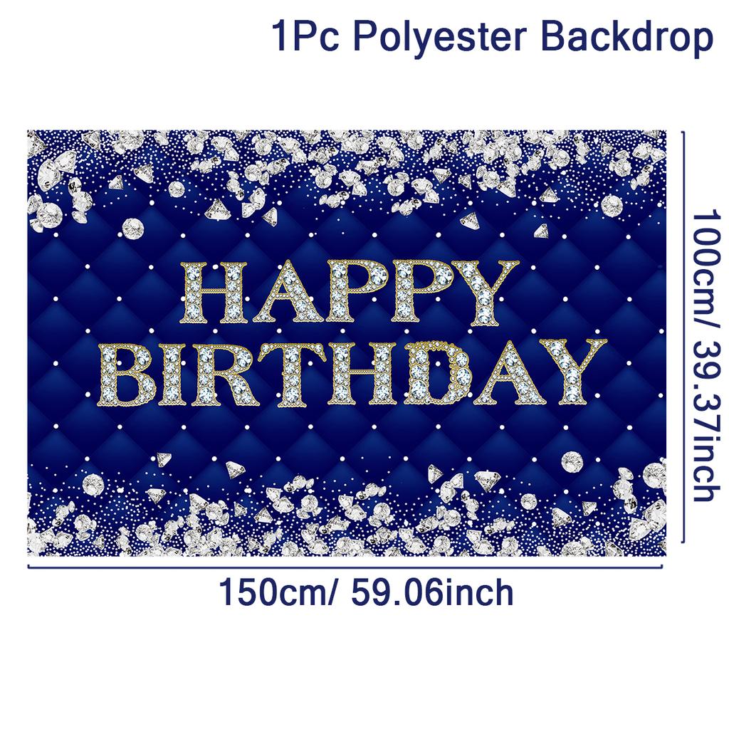 Birthday Theme Party Decorations Tableware Blue Gold Paper Plates Birthday Party Adults Baby Shower Birthday Party Supplies