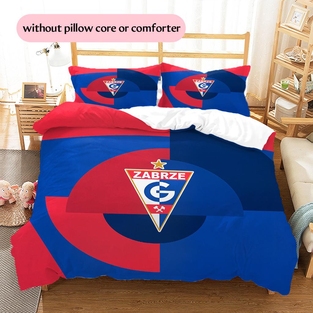 Górnik Zabrze Set Copripiumino con Fantasia Decorazione per la Casa Regalo (1 * copripiumino + 2 * federe senza imbottitura)