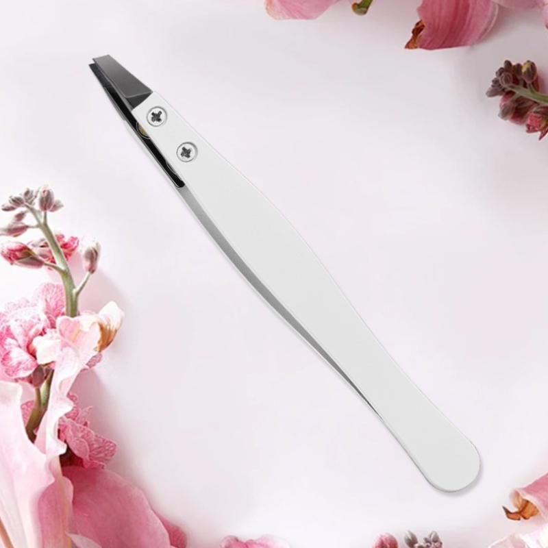 Zirkoniakeramik Spetsiga Pincetter Rostfritt Stål Pincetter Med Lutande Spetsar Kanter Ögonbryn Skägg Hår Ögonfranspincetter