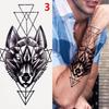 1 Stück Schwarzwald Tattoo Aufkleber Für Männer Frauen Kinder Tiger Wolf Totenschädel Temporäres Tattoo Falsches Henna Skelett Tier Tatoo