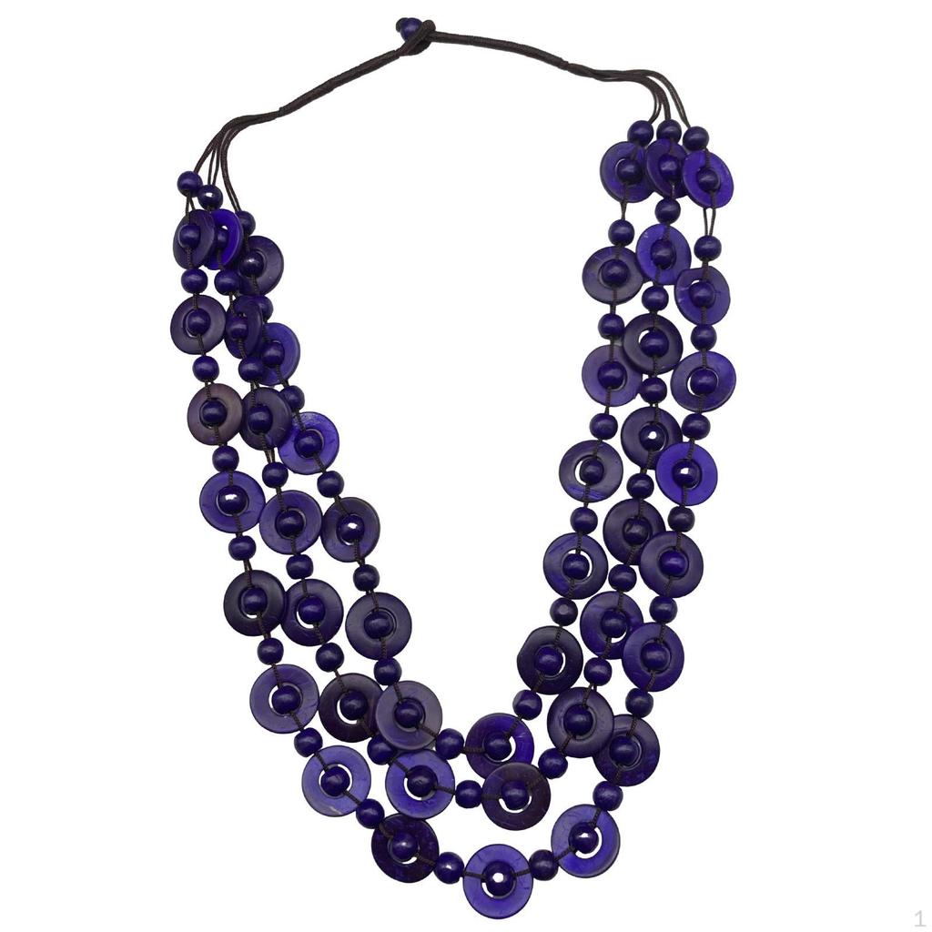 Collana Bohémien Moda con Perline di Legno per Donne Festa Compleanno