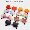 SHAUNA Fashion Rimless Sun Moon Sunglasses Women Candy Colors Smiling Face Gradient Shades Men UV400
