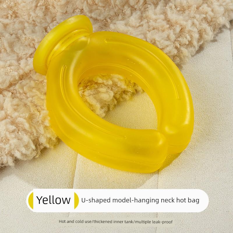 Hanging Neck U-Shaped Hot Water Bag, Water-Filled Warm Water Bag, Specialized Hot Compress Bag for Cervical Spine, Thickened Neck Protection Hot
