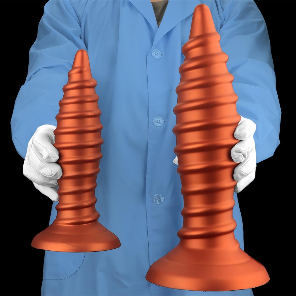 Übergroßer Silikon-Gewinde-Buttplug Dildo Riesen-Analexpander Fisting Masturbator Erwachsenen-Sexspielzeug 18+
