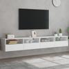 Vidaxl Ścienne Szafki Tv, 2 Szt., Białe, 100X30X30 Cm