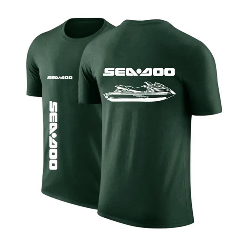 2026 Sea Doo Seadoo Moto New Summer Men's Brand T-Shirt Short Sleeve Round Neck Casual Fit Comfortable Quick Drying T-shirt Tops