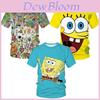 Süßes 3D Spongebob Schwammkopf Cartoon T-Shirt Für Jungen Und Mädchen