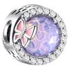 Charms Do Pandora Zawieszka Charms Fioletowy Kryształ Motyl Charmsy Trusky