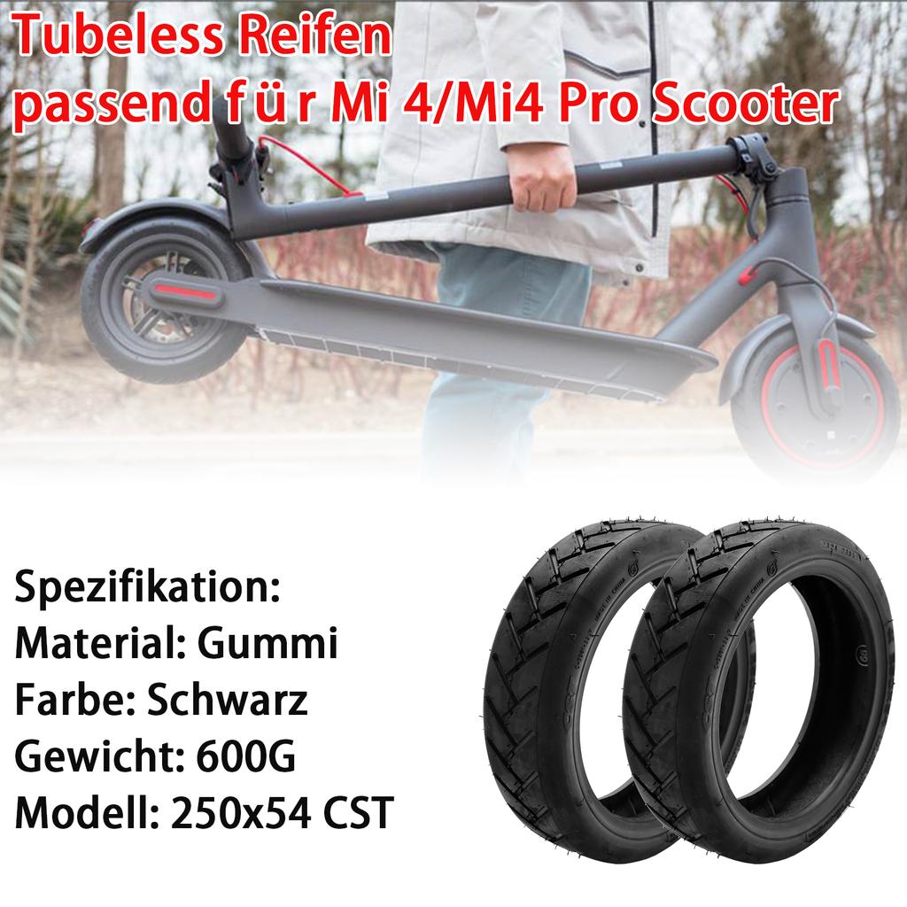 250X54 Cst Elektroroller Reifen Tubeless Verdickter Reifen für Xiaomi 4/Mi4 Pro2