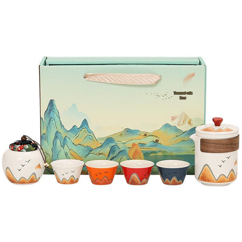 Thousand-Mile Rivers and Mountains Tea Set