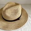 Natural Raffia Beltjazz Top Sun Hats Summer Cool Hand-Woven Breathable Top Hat Men'S Women'S Versatile Straw Hat Beach Panama