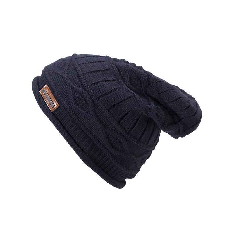 

Вязаная шерсть с флисом, ромбовидная защита ушей, мужская и женская шапка-капюшон с буквенной этикеткой, уличная лыжная шапка Adjustable