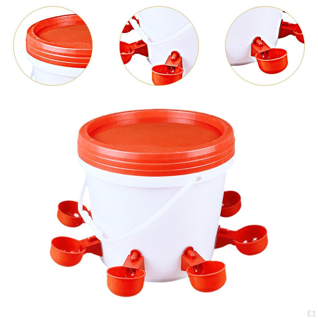 Zestaw karmnika i poidła dla kur, Poidło dla drobiu, Lekki z miseczkami na wodę, dla