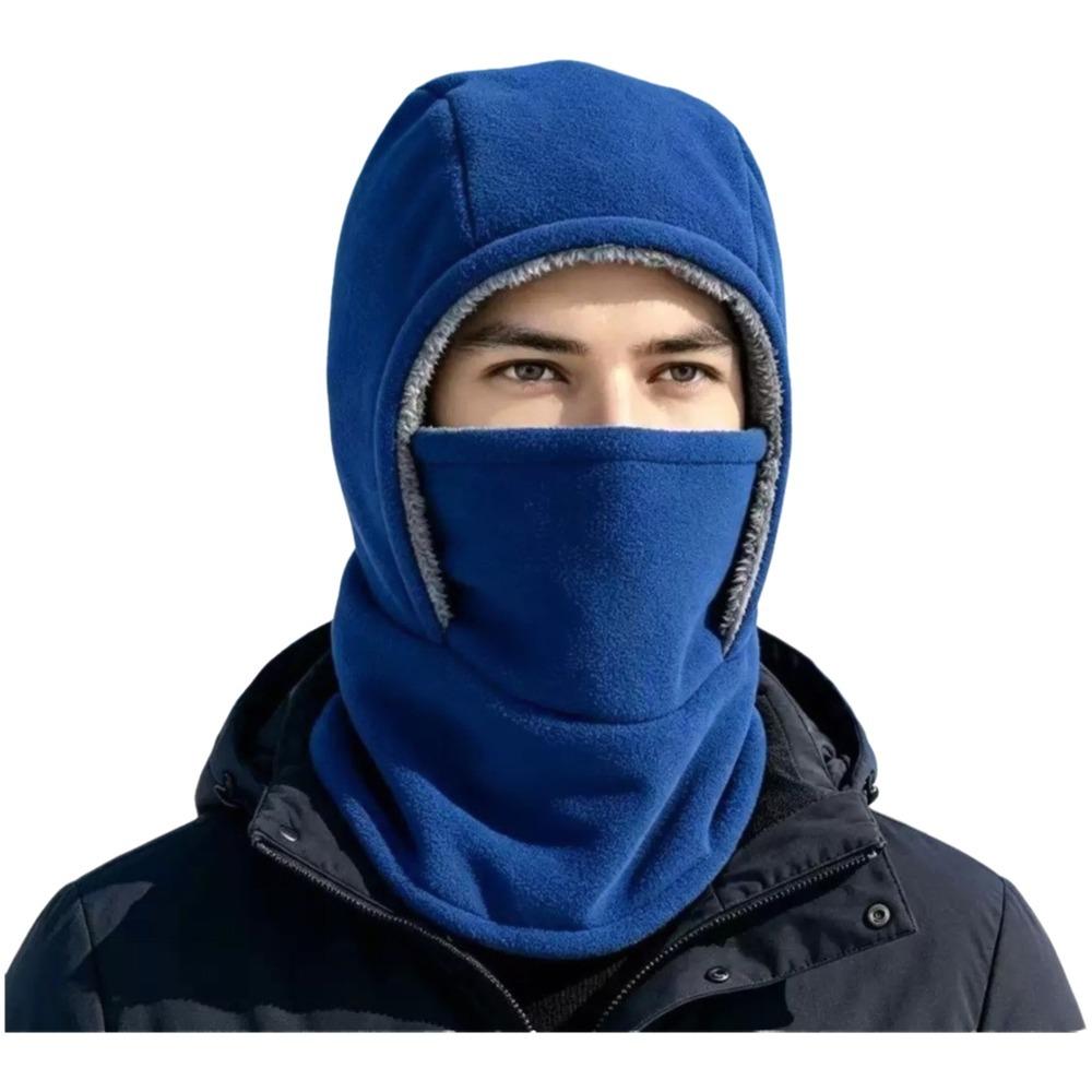 Cold-proof Warm Hood Hat Solid Color Ski Windproof Cap Simple Balaclava Cycling Cap Cold Weather