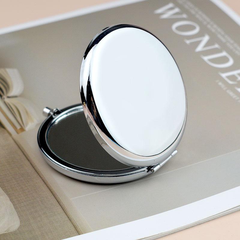 Компактное двустороннее металлическое складное карманное зеркало для мужчин и женщин