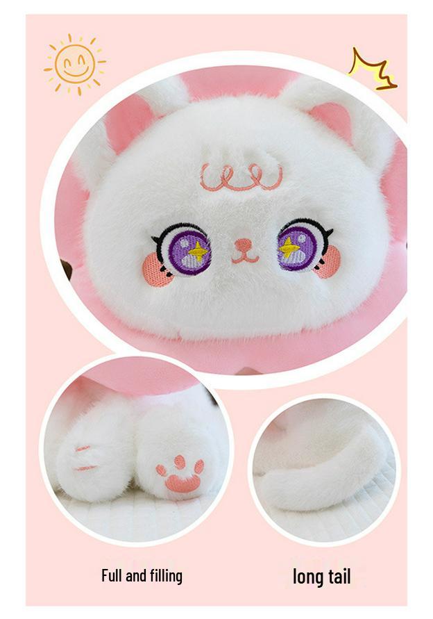 Adorable Sunflower Kitten Plush Toy - Big-Eyed Heartwarming Cat Figurine Gift