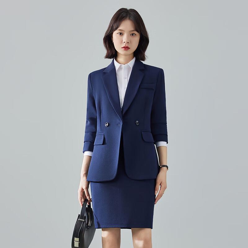 Damen Knitterfreies Business Casual Anzug-Set