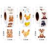 500Pcs/Roll Grassland Animals Dinosaur Planet Stickers 2.5cm/1.0inch Graffiti Game Art Labels Learning Rewards Adorn Gifts