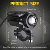 2Pcs 60W LED Motorcycle Headlight Yellow White Hi/Lo Spot Light Driving Fog Lamp