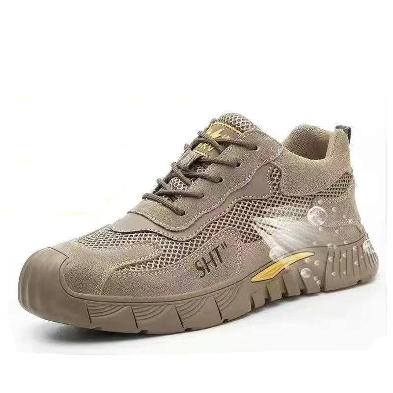 

men casual breathable steel toe covers working safety shoes 10 KV insulated sneakers worker security boots protective footwear 275 верблюд
