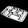 Sweet Elegant Stainless Steel Divided Lunch Plate