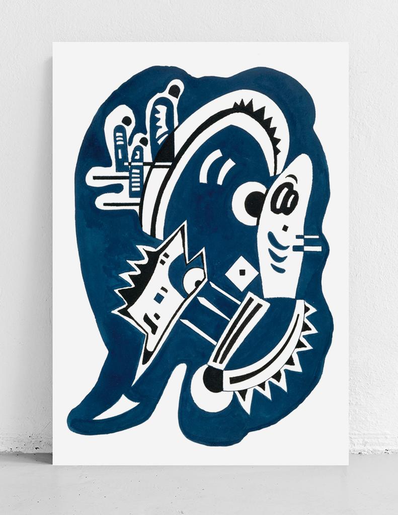 Poster Kandinsky Blue Illustration