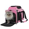 Foldable Pet Carrier Bag for Cats Small Dogs, Breathable Multi-Opening Soft Travel Tote with Padded Base and Safety Leash