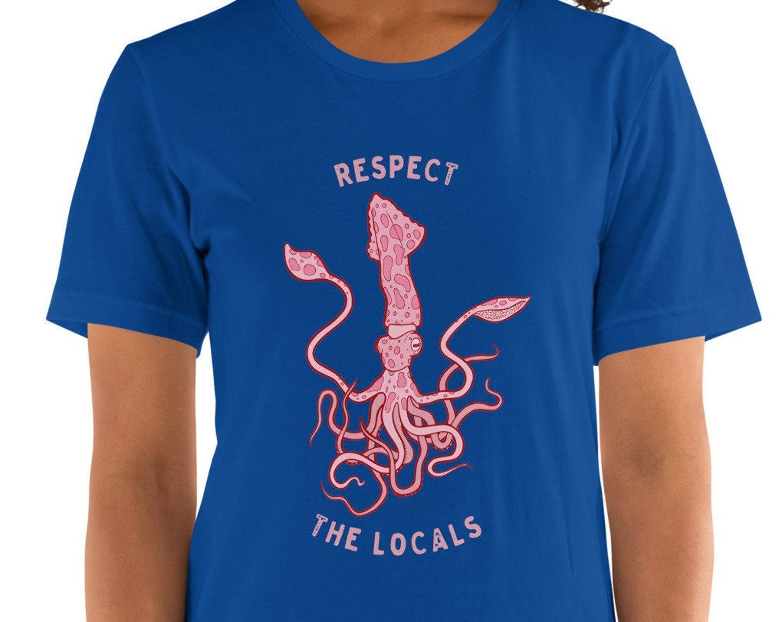 Squid T-Shirt, Marine Life Octopus Shirt, Save The Ocean 2XL